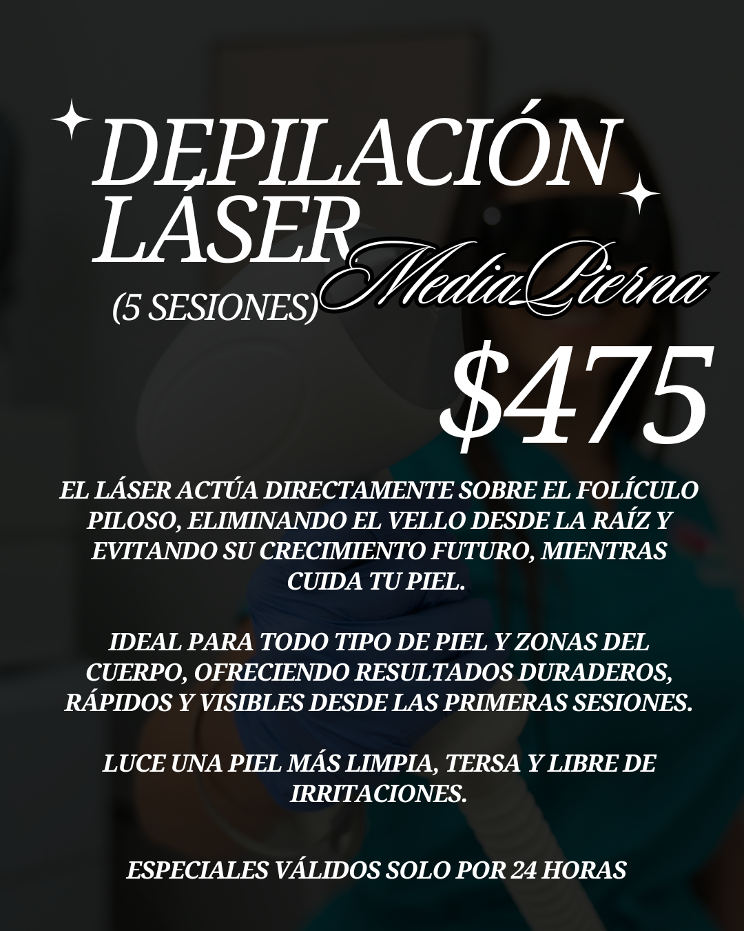 DEPILACIÓN LÁSER MEDIA PIERNA