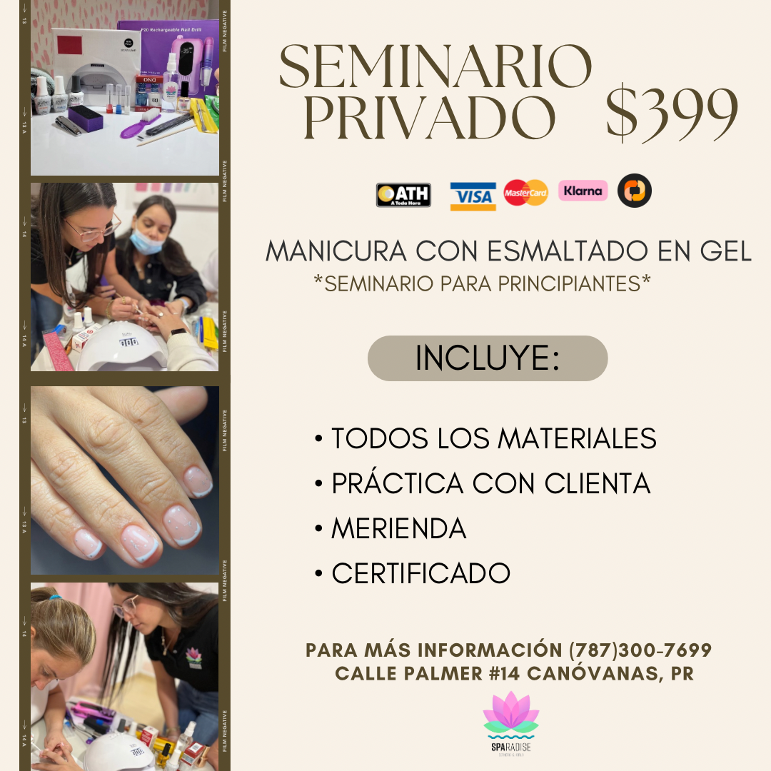 SEMINARIO PRIVADO MANICURA EN SECO