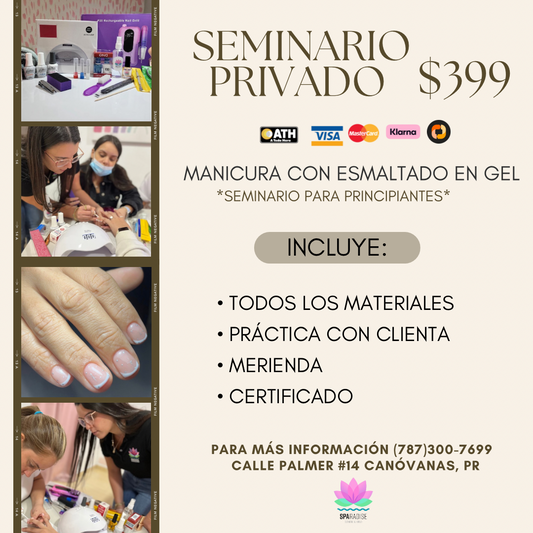 SEMINARIO PRIVADO MANICURA EN SECO
